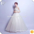 Chic Crystal Beading Lace Up Back Long Trian Customized Wholesale Brides Gowns Vestidos De Noiva Wedding Gown